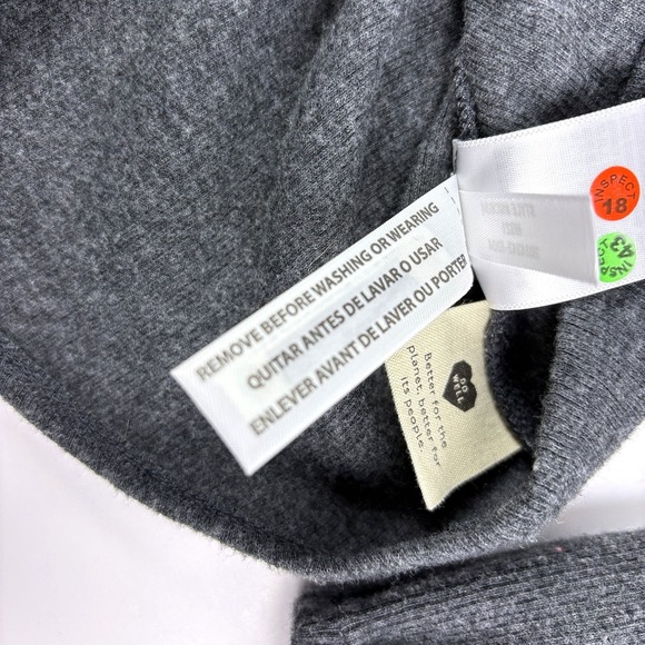 NWT Madewell Plush Square Neck Smocked Shirt Womens Sz M Charcoal Gray Peasant - Picture 11 of 14